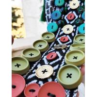 Buttons on fabric collar