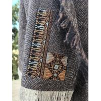  Men long scarf with Palestinian Embroidery